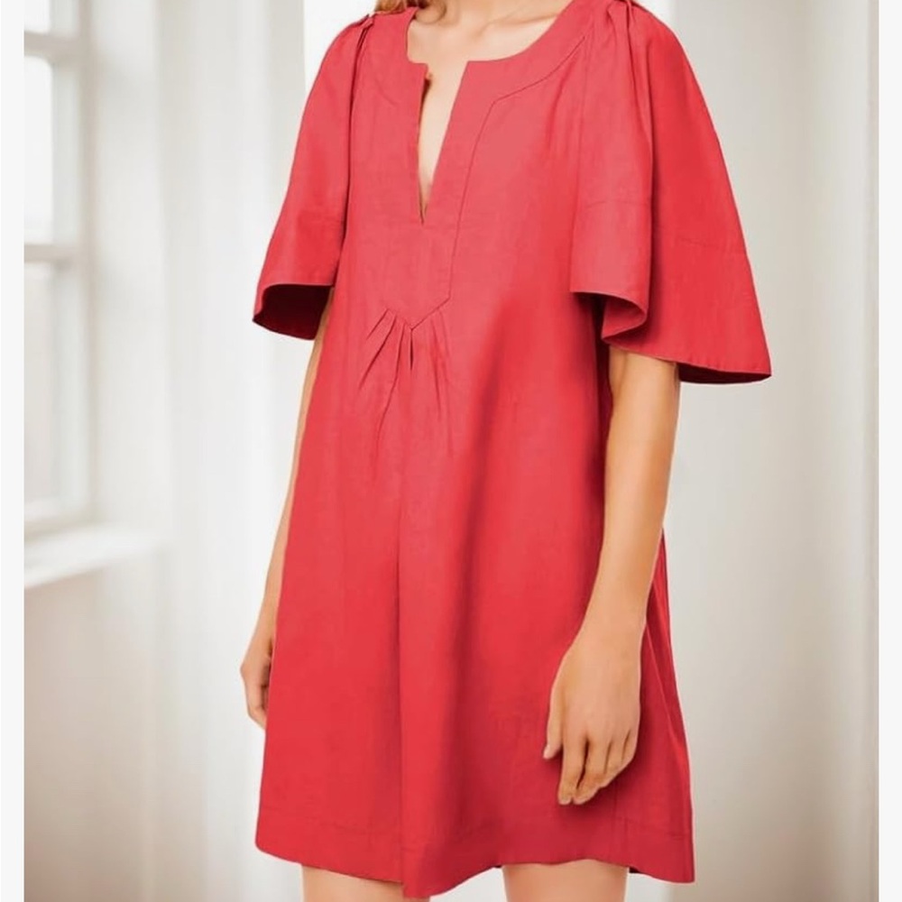 Red Short Sleeve Dress